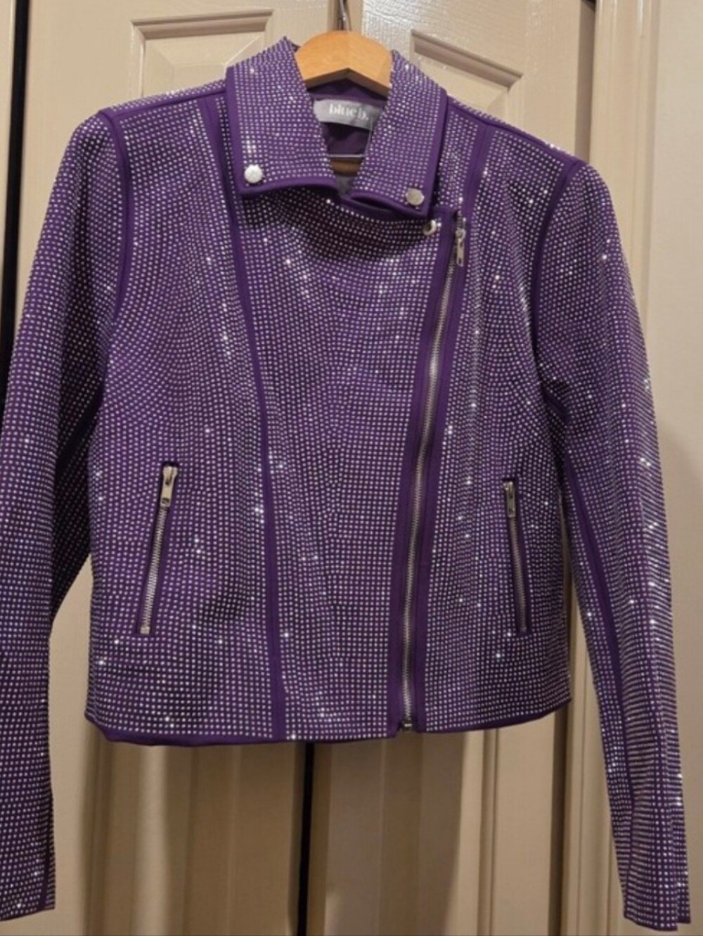 Shiny Purple Moto Jacket